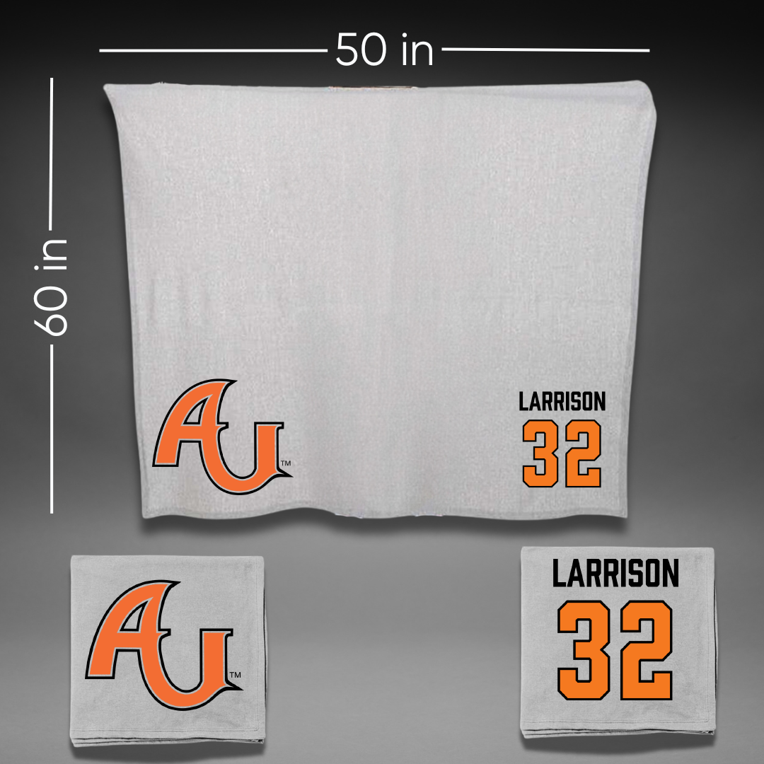 Anderson University (Indiana) Basketball Gray Blanket - #32 Bella Larrison