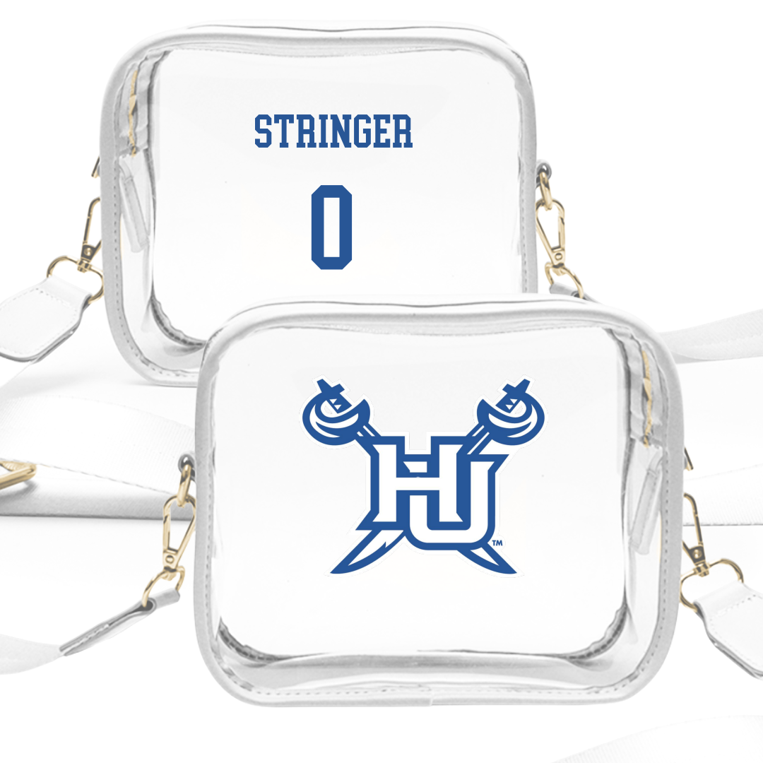 Hampton University Lacrosse (M) White Clear Stadium Bag - #0 Christian Stringer
