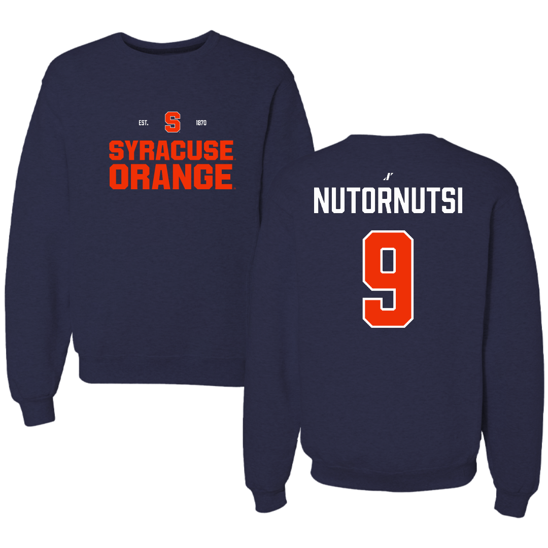 Syracuse University Soccer Navy General Crewneck - #9 Bright Nutornutsi