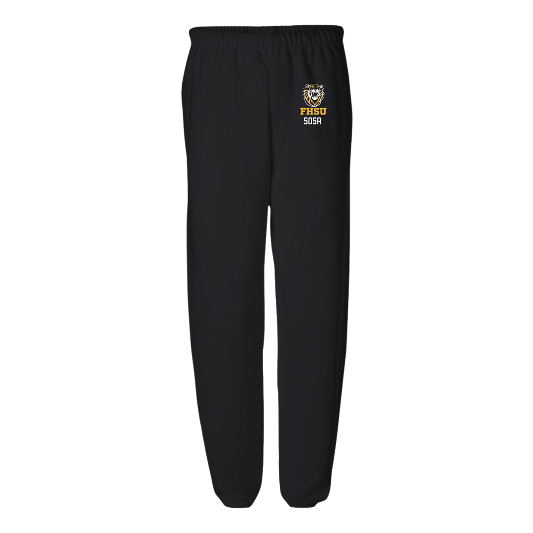 Fort Hays State University Soccer (M) Black Sweatpants - #30 D'Alessandro Sosa