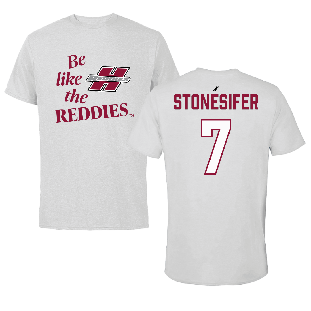 Henderson State University Softball Light Gray Be Like Us Tee - #7 Annie Stonesifer