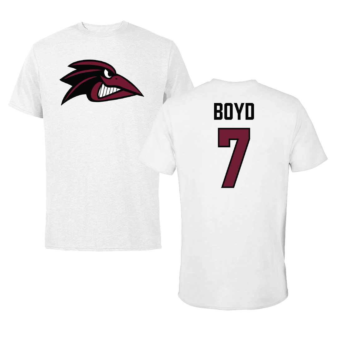Franklin Pierce University Baseball White Performance Tee - #7 Curt Boyd
