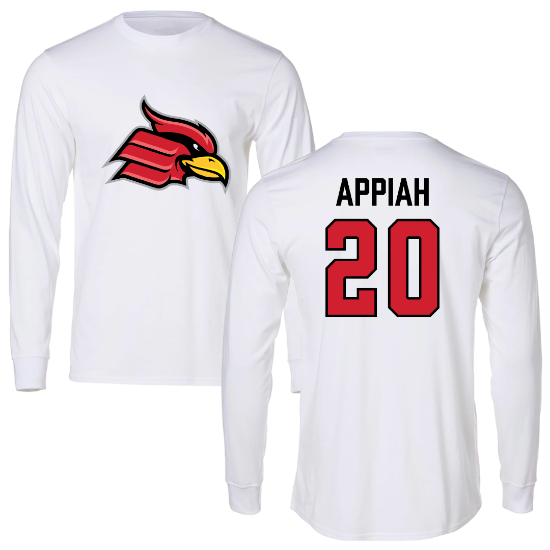 Wheeling University Football White Performance Long Sleeve - #20 Bryan Appiah