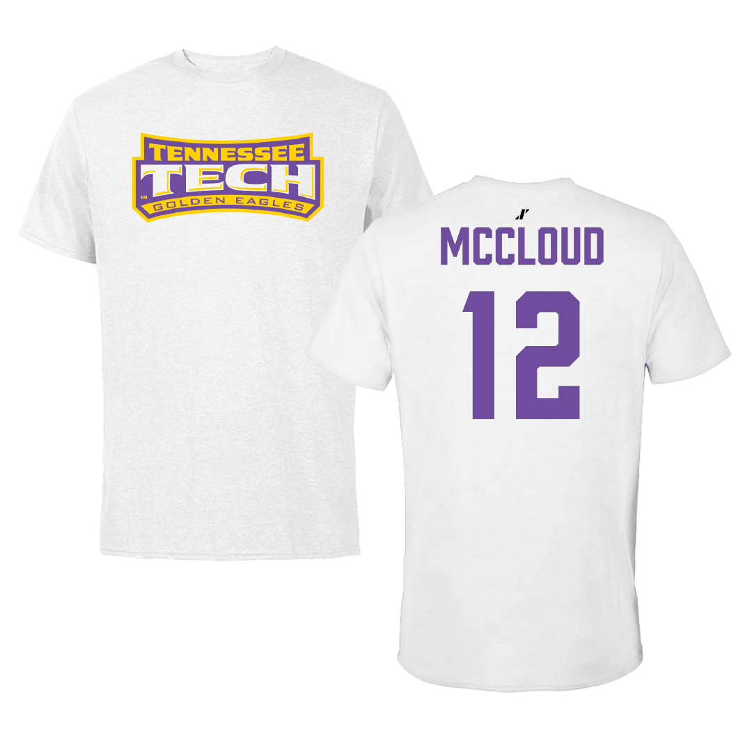 Tennessee Technological University Soccer (W) White Tee - #12 Cheyenne McCloud