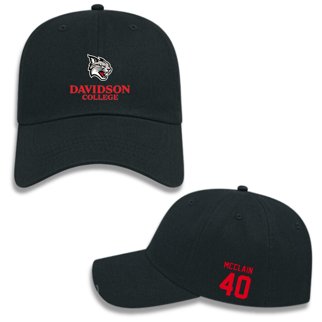 Davidson College Football Black Hat - #40 Carius McClain