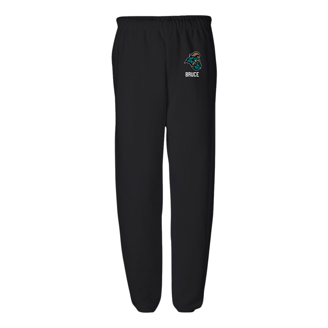 Coastal Carolina University Basketball (W) Black Sweatpants - #0 Mallory Bruce