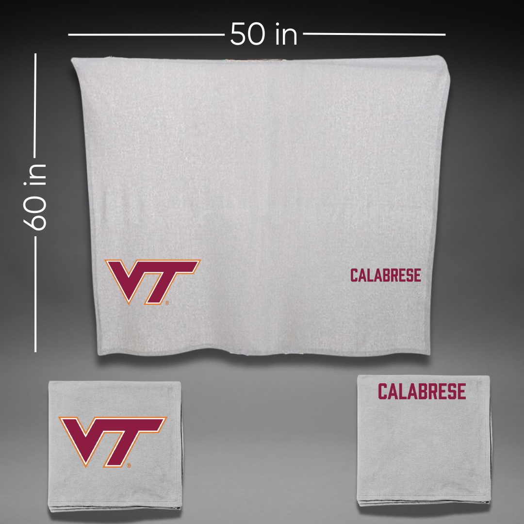 Virginia Tech Cheer Gray Blanket - Julia Calabrese