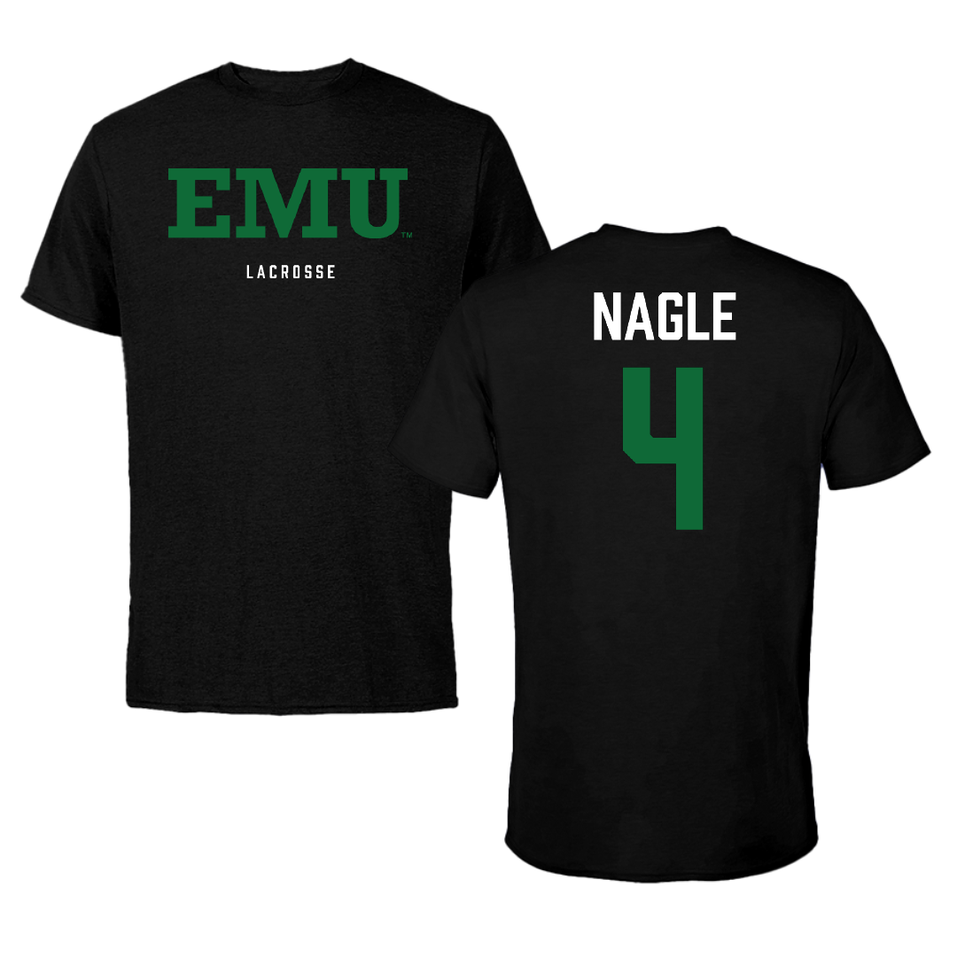Eastern Michigan University Lacrosse (W) Black Tee - #4 Kendall Nagle