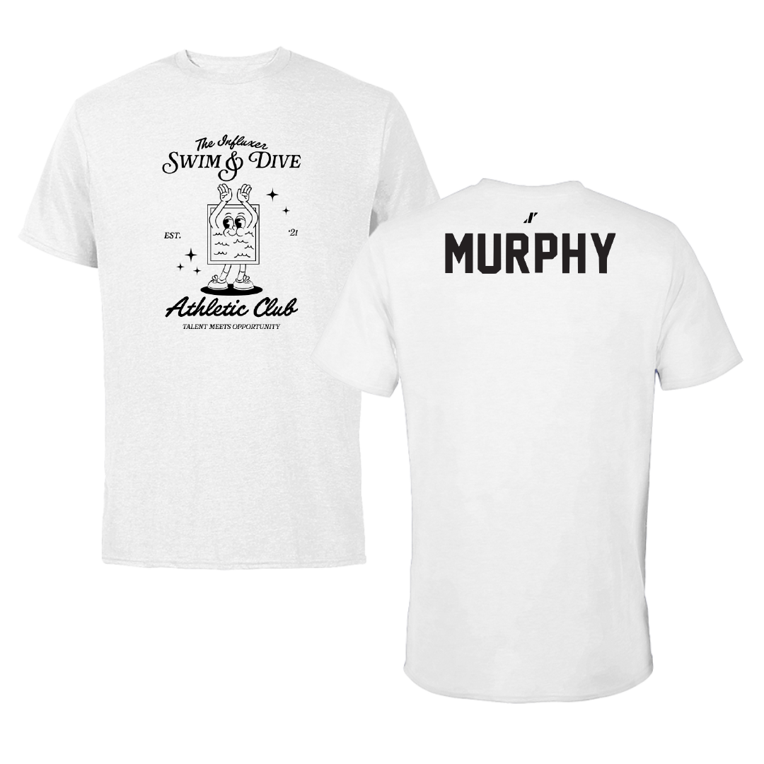 Swimming & Diving White Influxer Athletic Club Tee - Delaney Murphy