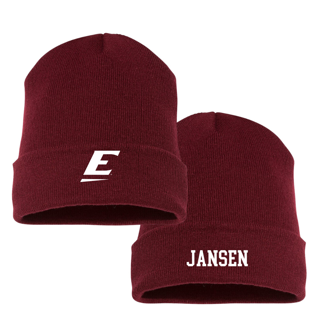 Eastern Kentucky University Football Maroon Beanie - #44 Deacon Jansen