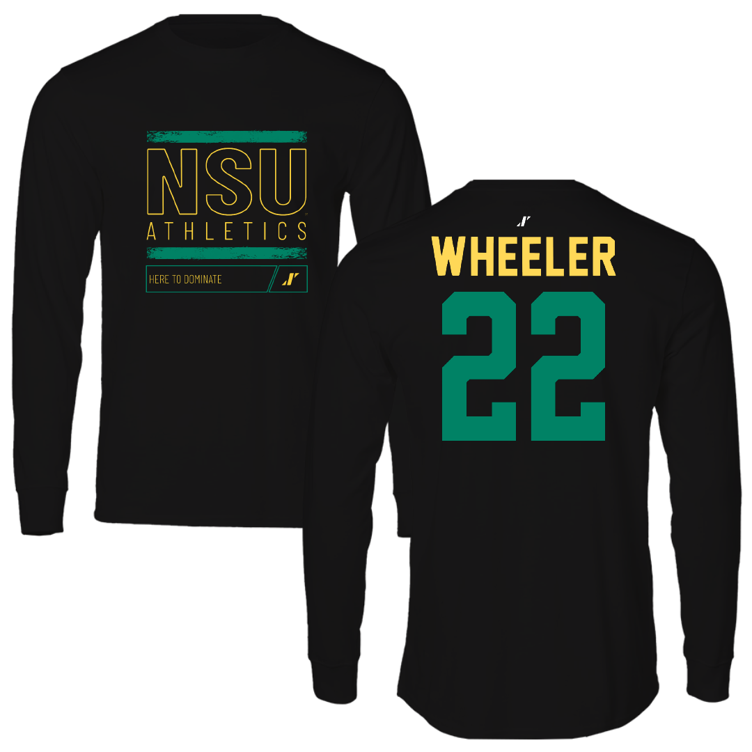 Norfolk State University Basketball Black Dominate Performance Long Sleeve - #22 Kierra Wheeler