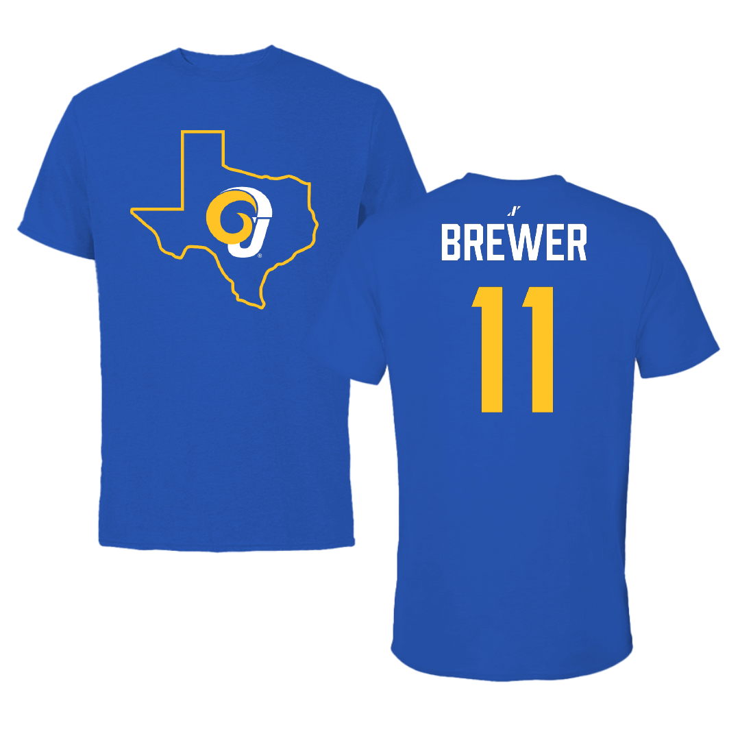 Angelo State University Softball Blue State Performance Tee - #11 Tannis Brewer