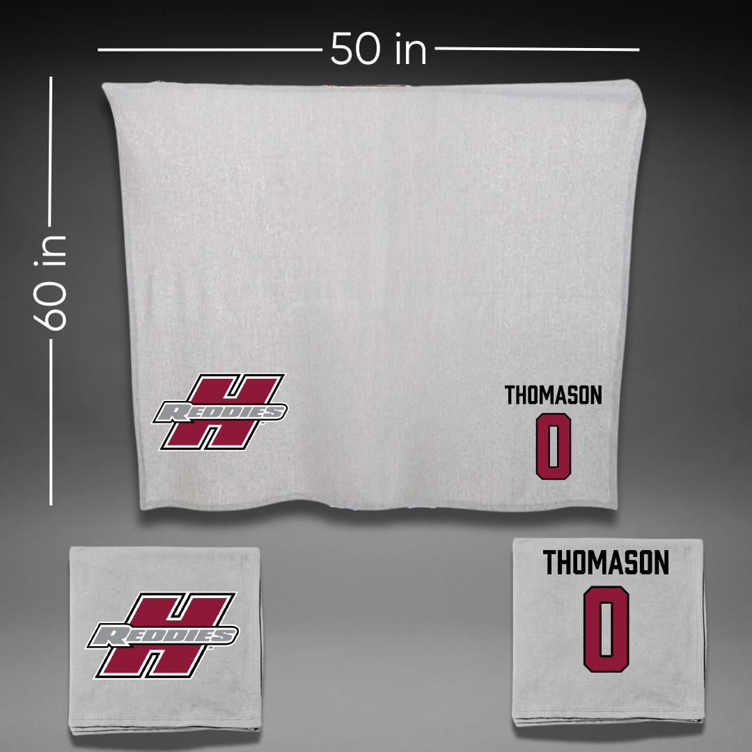 Henderson State University Baseball Gray Blanket - #0 Hudson Thomason