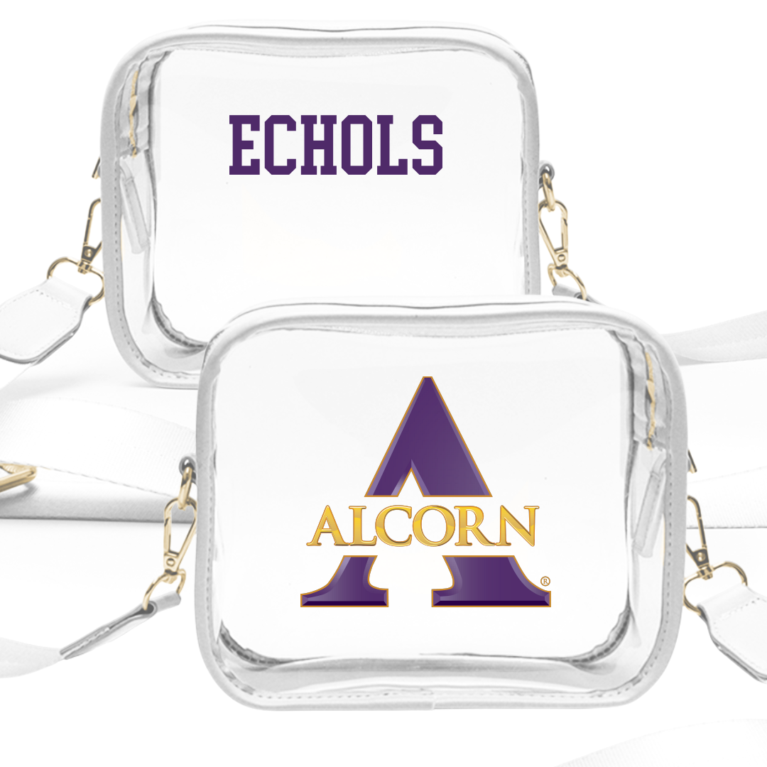 Alcorn State University Cheer White Clear Stadium Bag - Fallon Echols