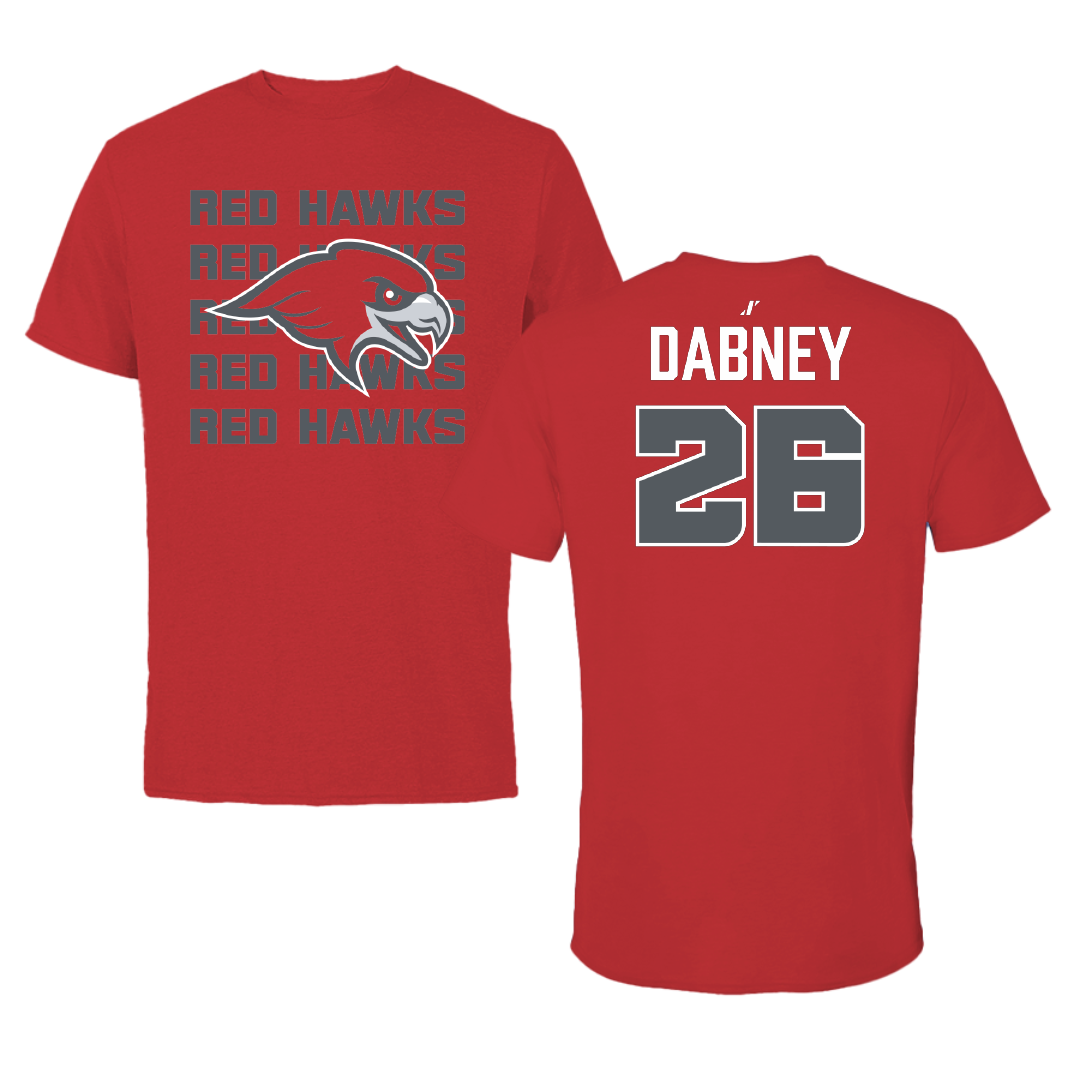 Montclair State University Football Red General Tee - #26 Jahkai Dabney