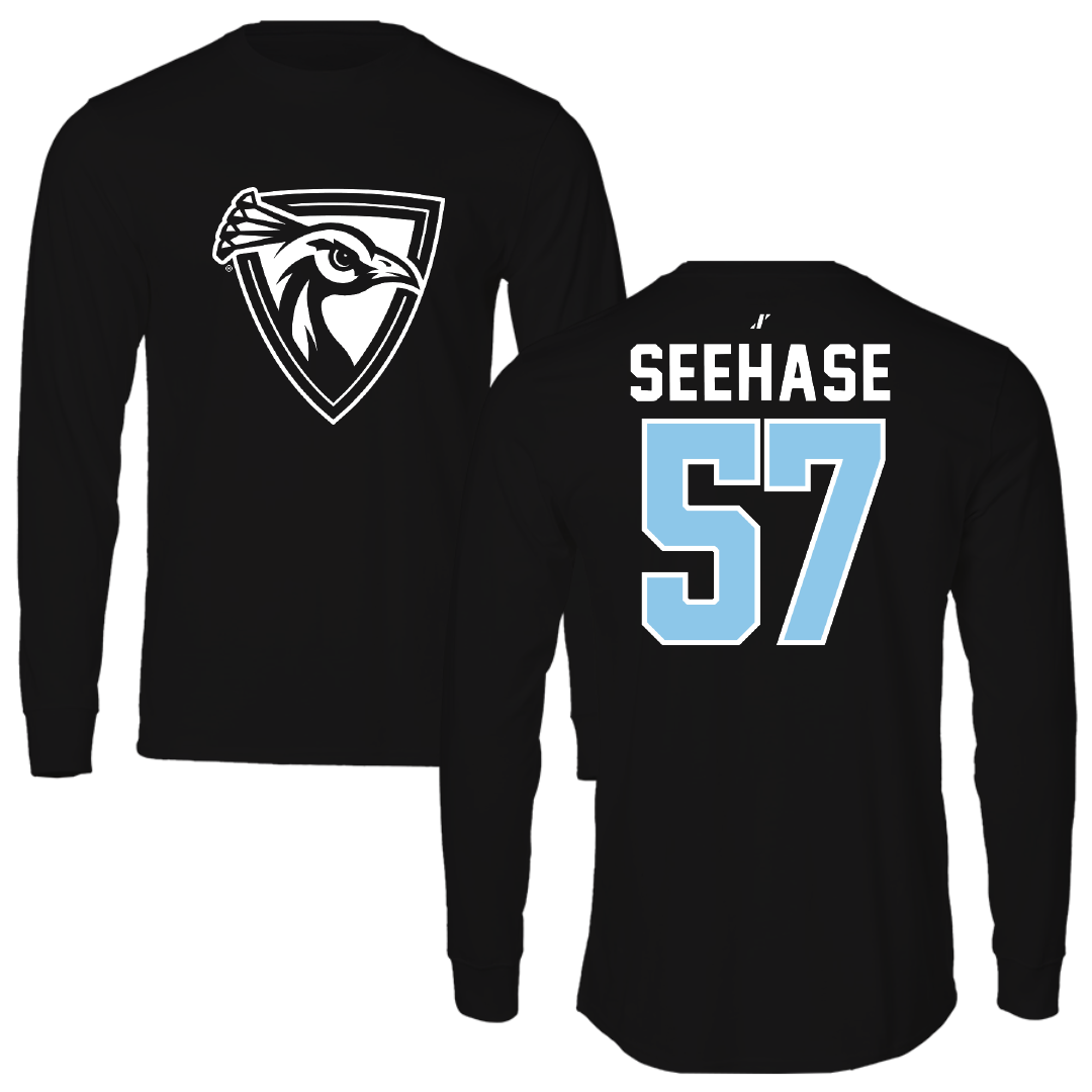 Upper Iowa University Football Black Performance Long Sleeve - #57 Klay Seehase