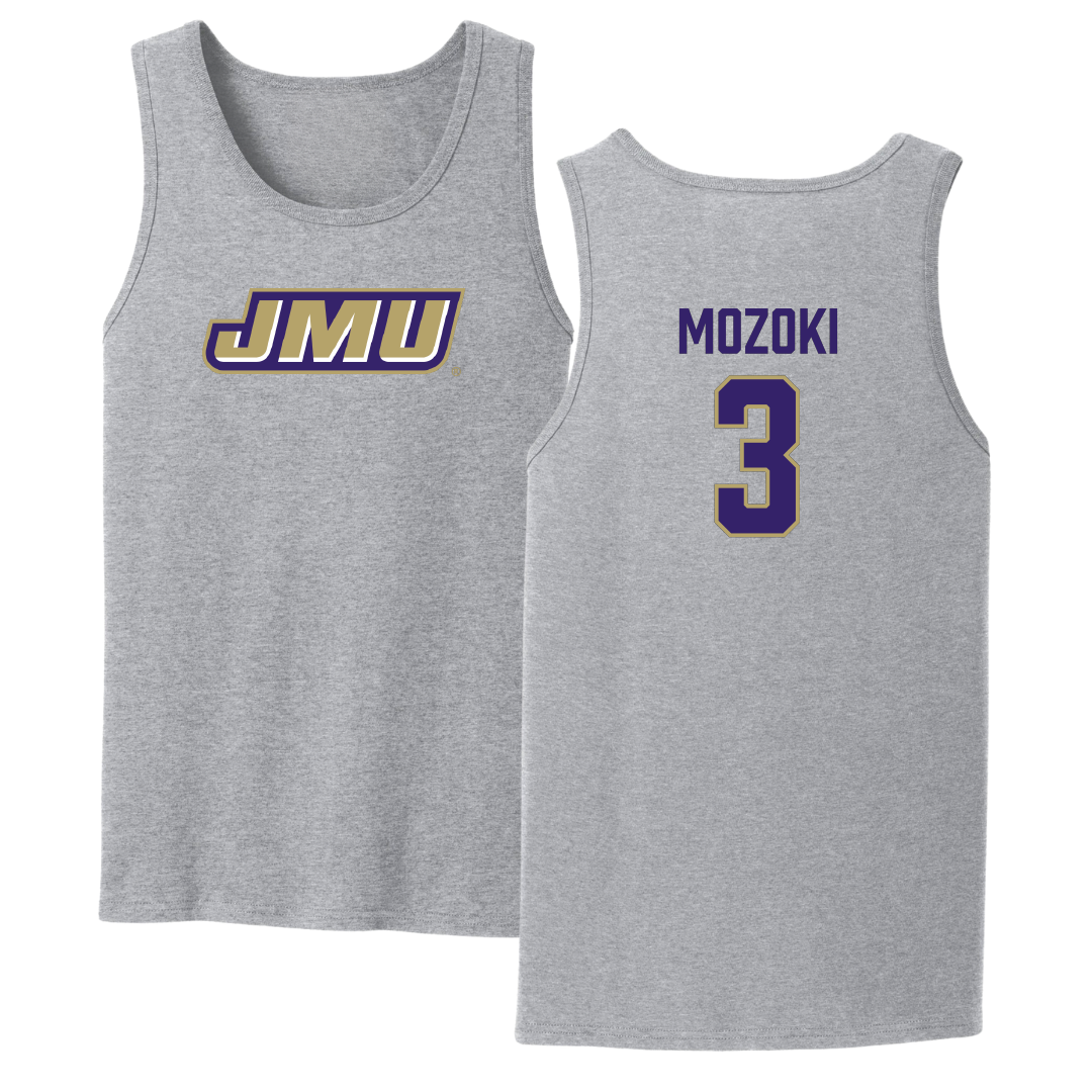 James Madison University Baseball Sport Gray Tank Top - #3 Todd Mozoki
