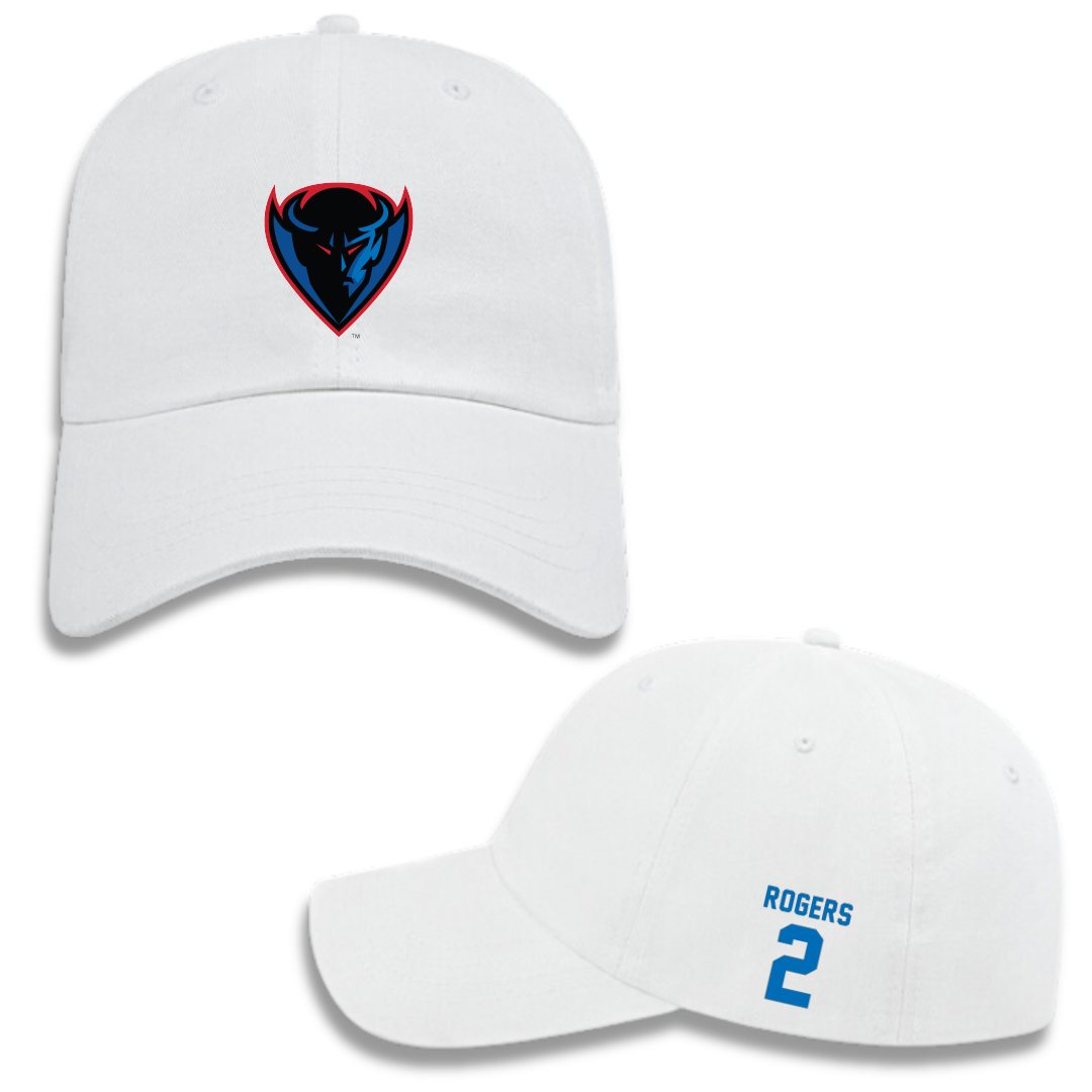 DePaul University Softball White Hat - #2 Morgan Rogers
