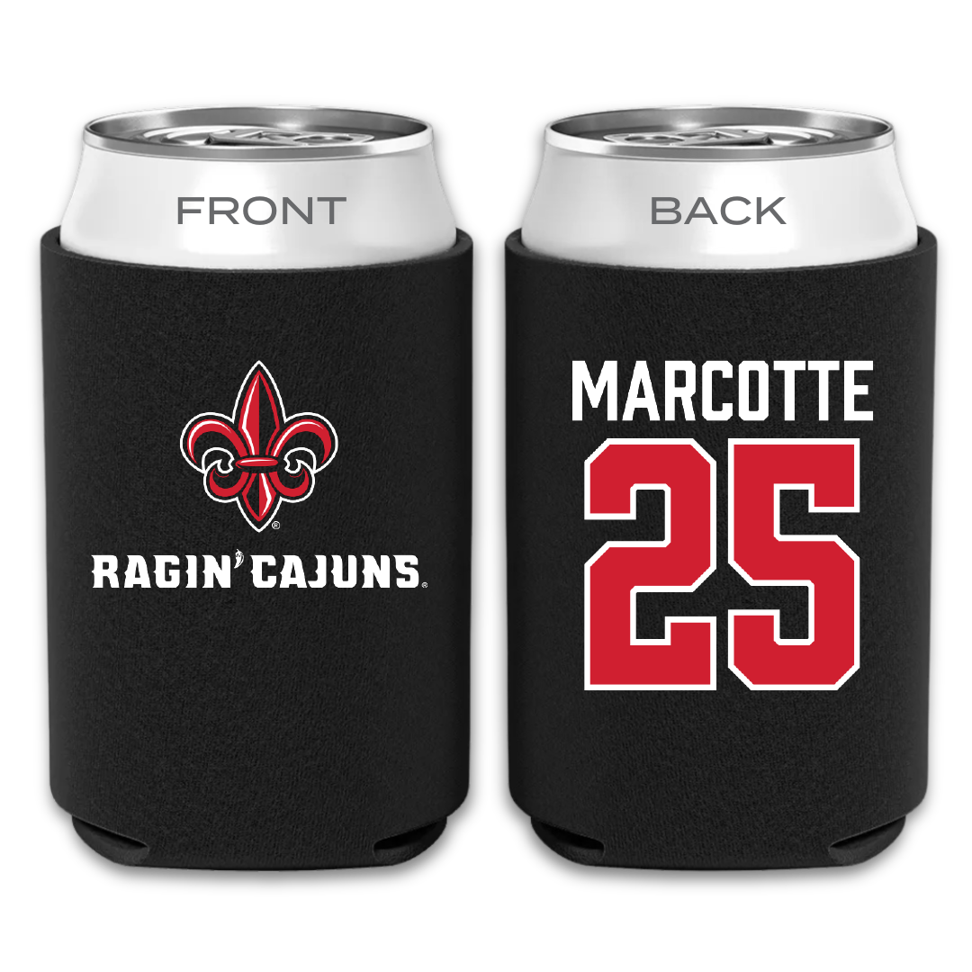 University of Louisiana at Lafayette Baseball Black Can Cooler - #25 Riley Marcotte