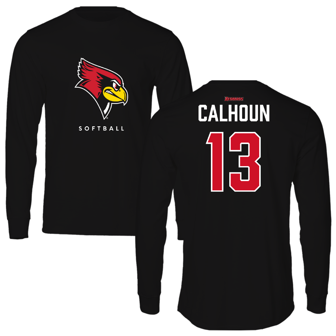 Illinois State University Softball Black Mascot Performance Long Sleeve - #13 Morgan Calhoun