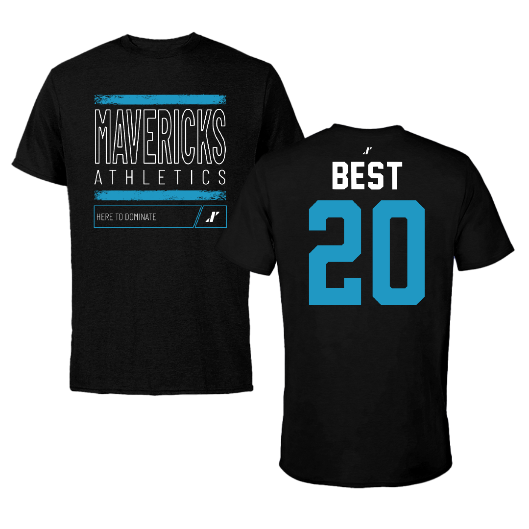 Mercy University Soccer Black Dominate Performance Tee - #20 Emma Best