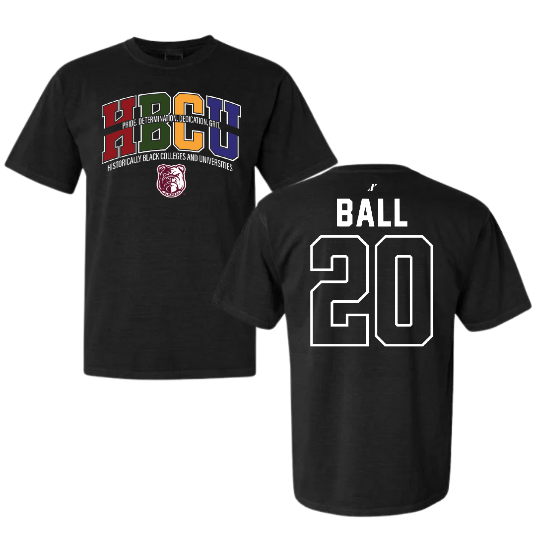 Alabama A&M University Baseball Black HBCU Comfort Colors Tee - #20 Kameron Ball
