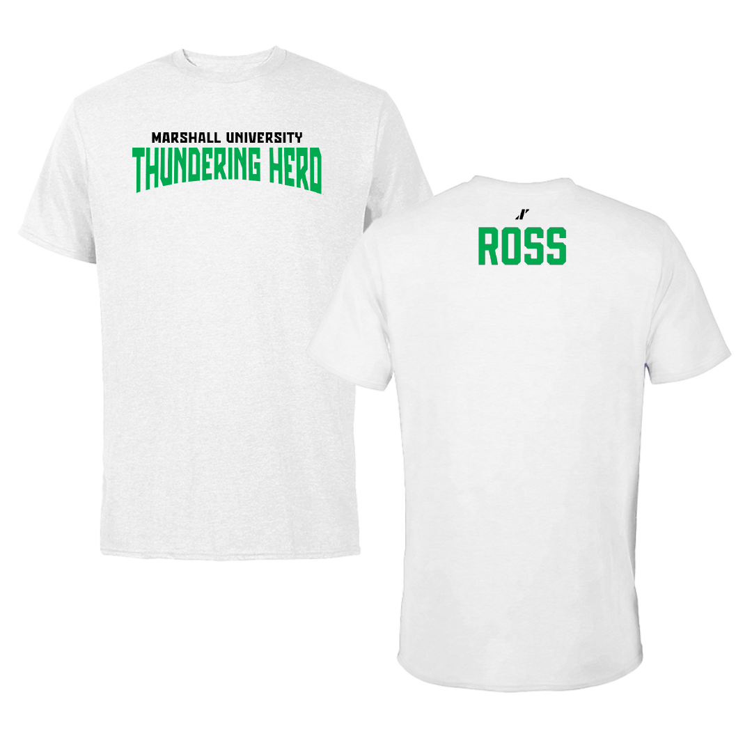 Marshall University TF and XC White Classic Performance Tee - Lillian Ross