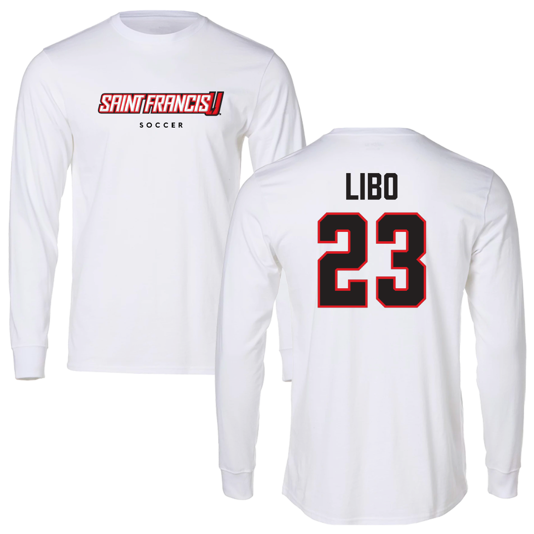 Saint Francis University (Pennsylvania) Soccer White Block Long Sleeve - #23 Brennan Libo