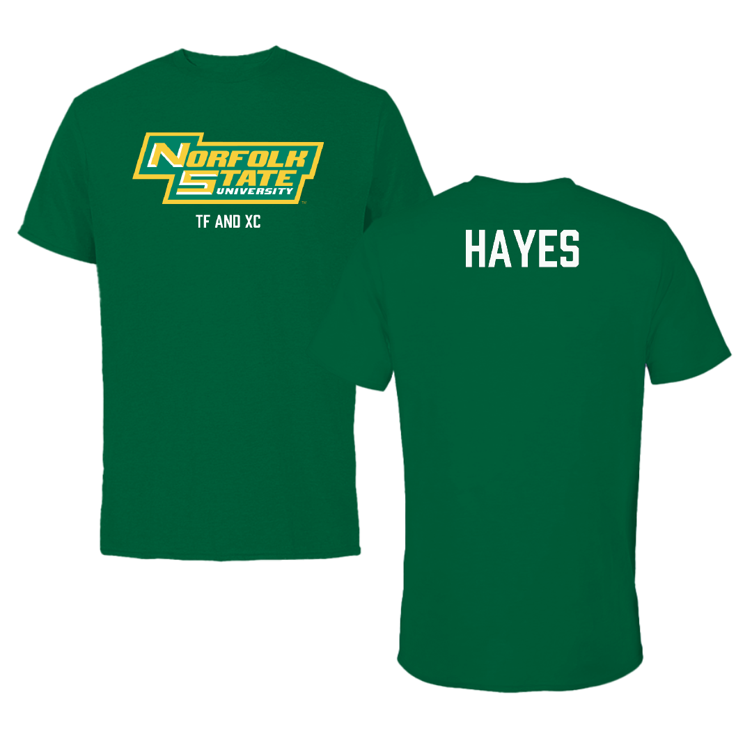 Norfolk State University TF and XC Green Performance Tee - Savien Hayes