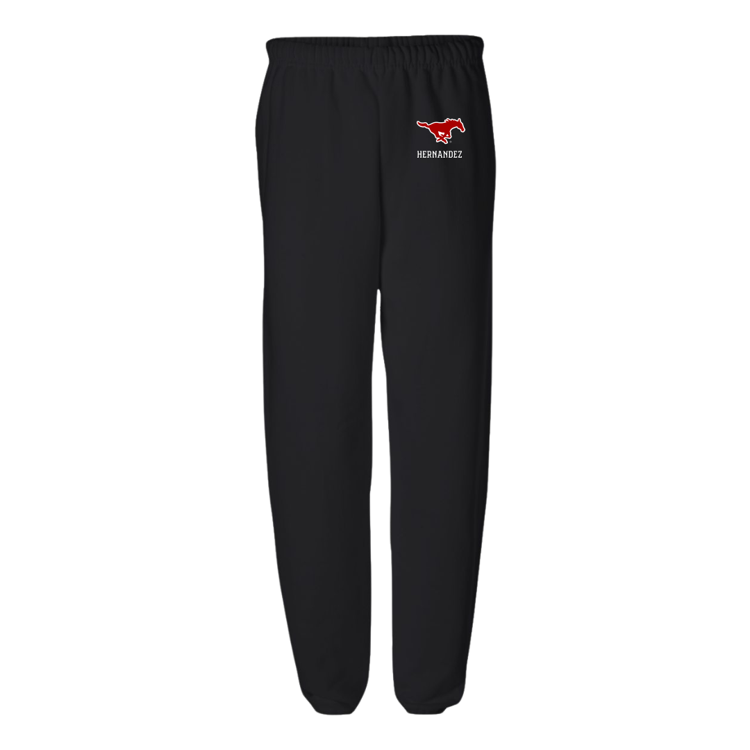 Southern Methodist University Football Black Sweatpants - #29 Zach Hernandez