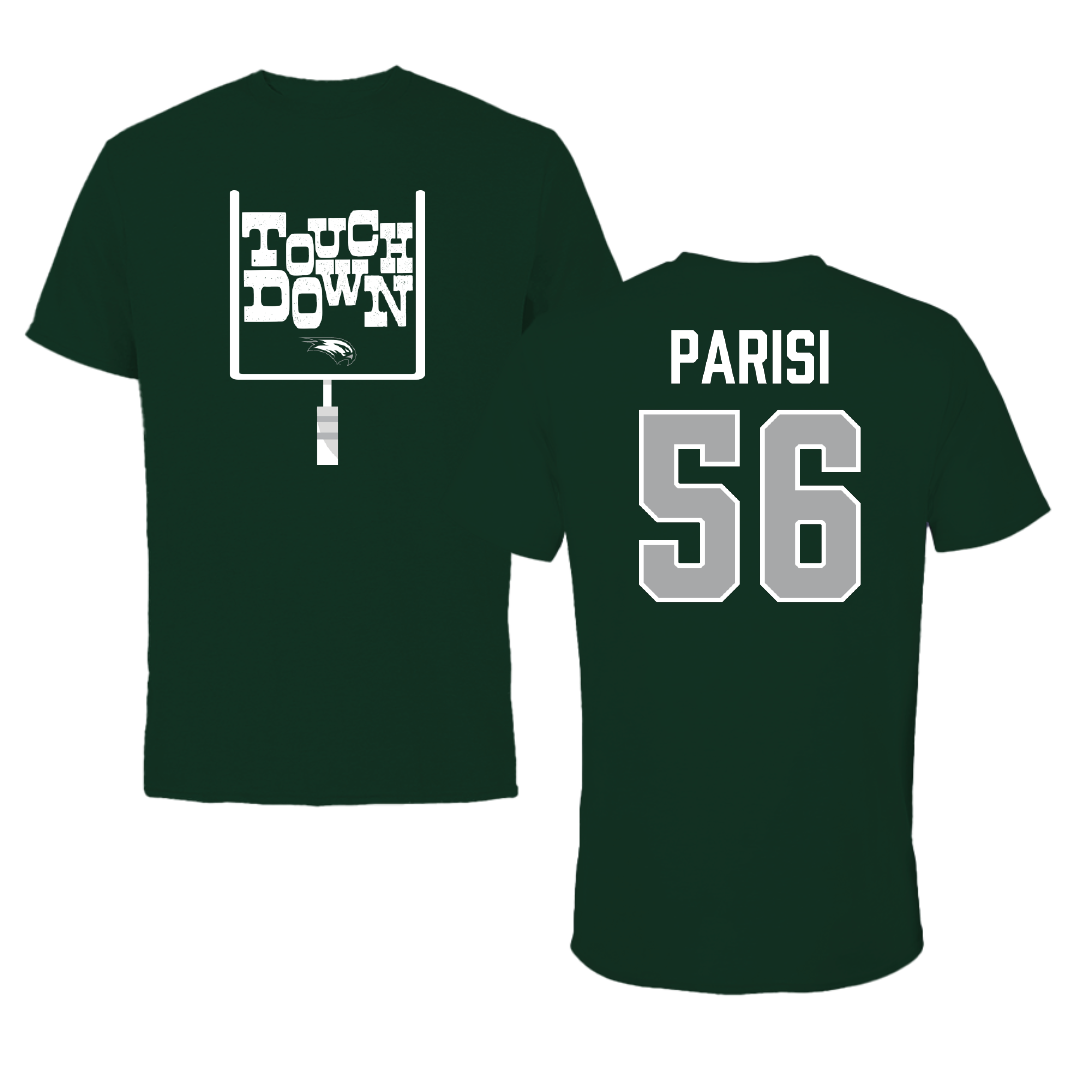 Wagner College Football Forest Green Touchdown Tee - #56 Nick Parisi