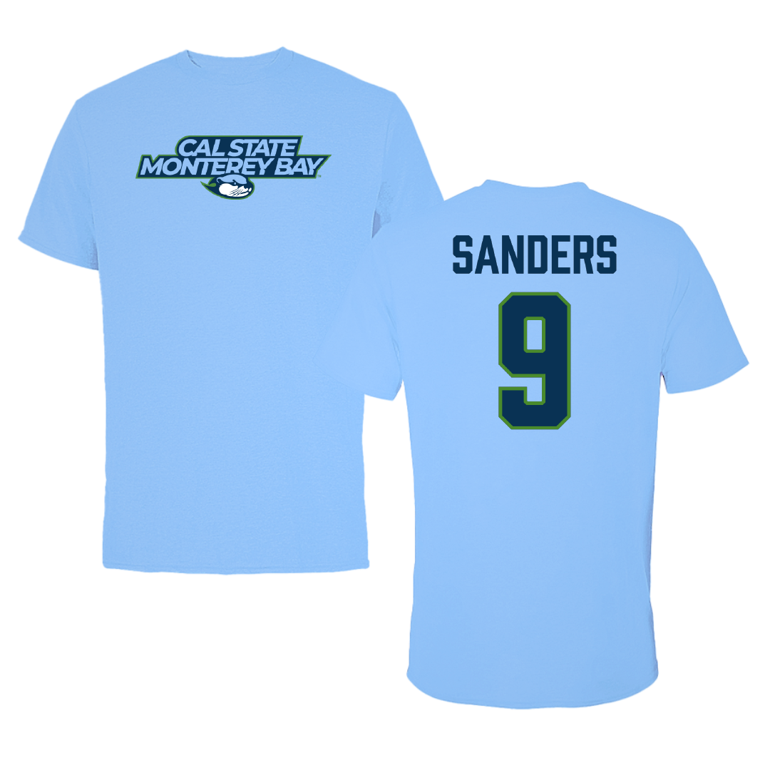 Cal State Monterey Bay Soccer Carolina Blue Tee - #9 Jaedyn Sanders