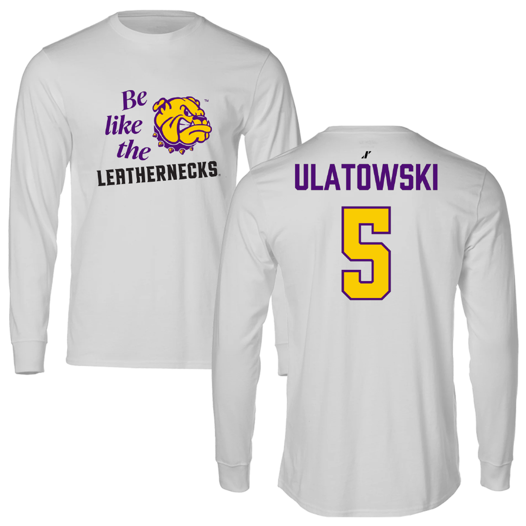 Western Illinois University Volleyball Light Gray Be Like Us Performance Long Sleeve - #5 Grace Ulatowski