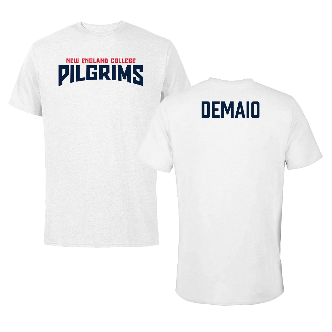 New England College Wrestling (M) White Classic Tee - Dominic DeMaio
