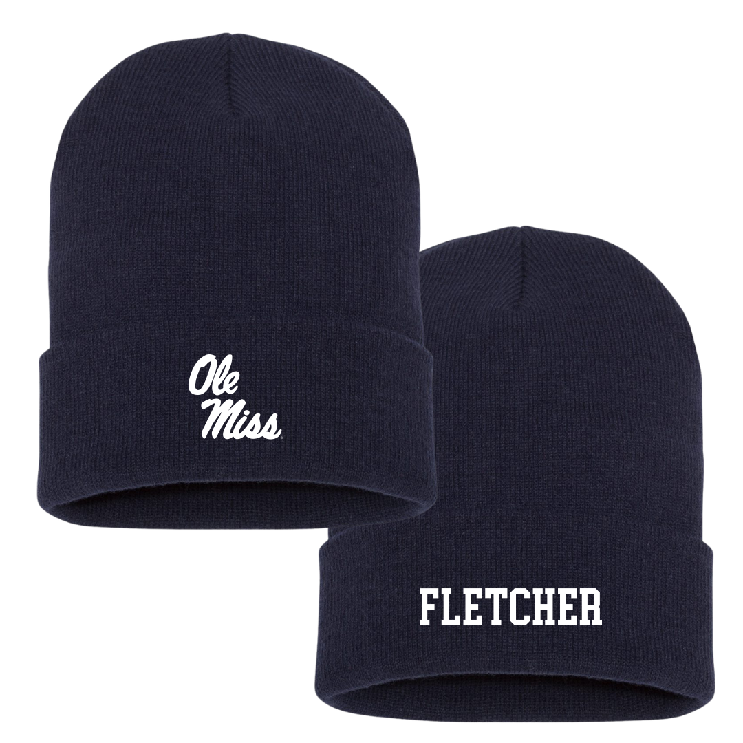 Ole Miss Football Navy Beanie - #6 Ricky Fletcher