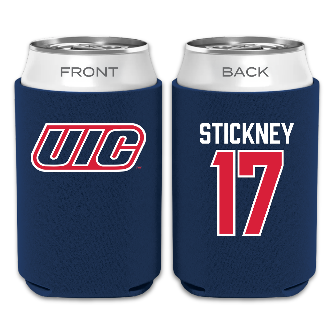 UIC Softball Navy Can Cooler - #17 Siena Stickney