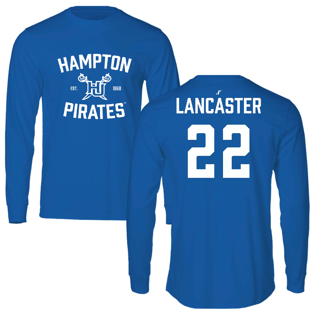 Hampton University Lacrosse (M) Blue General Performance Long Sleeve - #22 Miles Lancaster