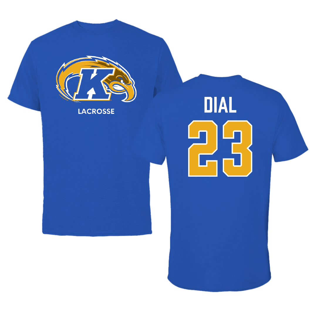 Kent State University Lacrosse (W) Blue Performance Tee - #23 Audra Dial