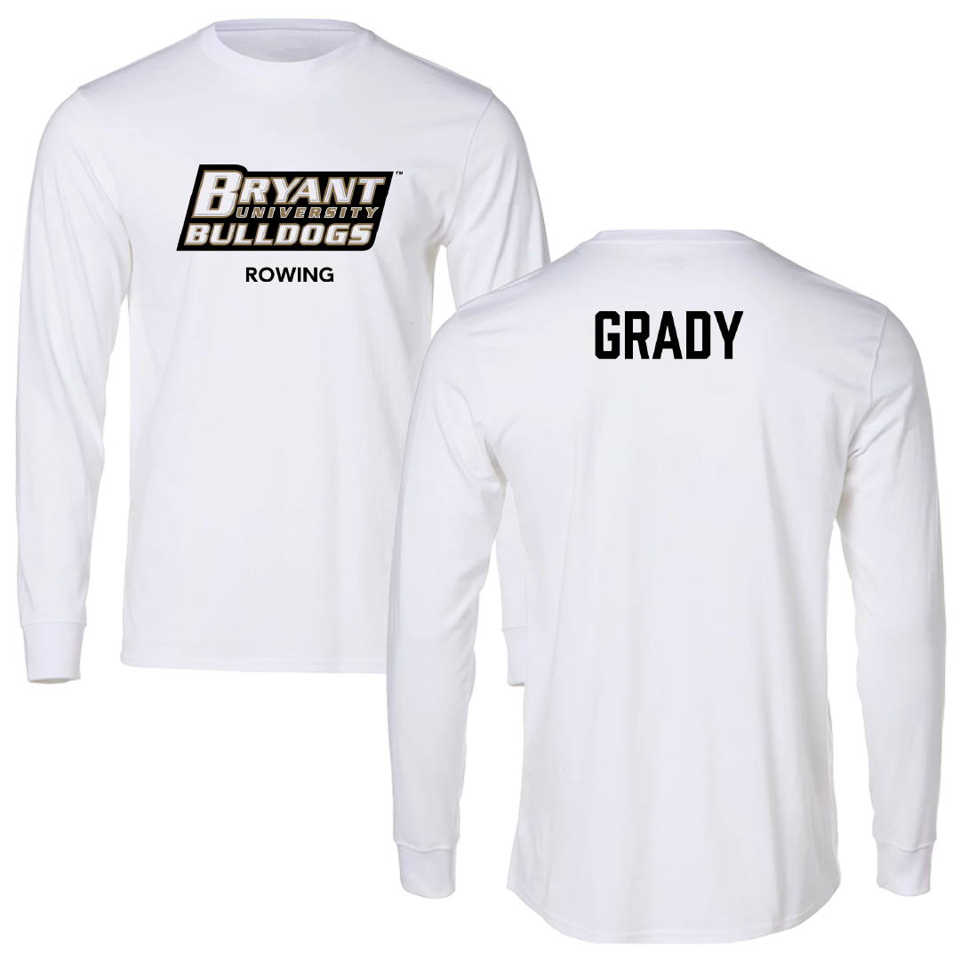 Bryant University Rowing (W) White Long Sleeve - Jordan Grady
