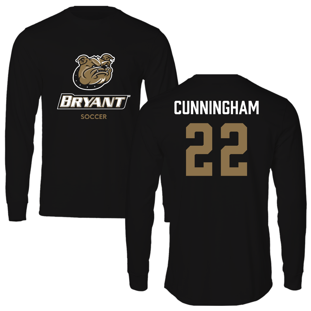Bryant University Soccer (W) Black Performance Long Sleeve - #22 Ashley Cunningham