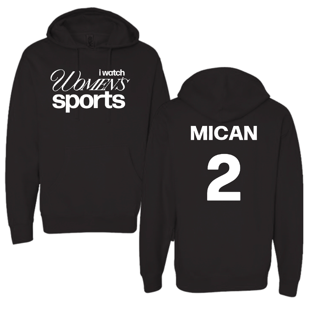 Concordia University (Texas) Softball Black WHM Hoodie - #2 Malarie Mican