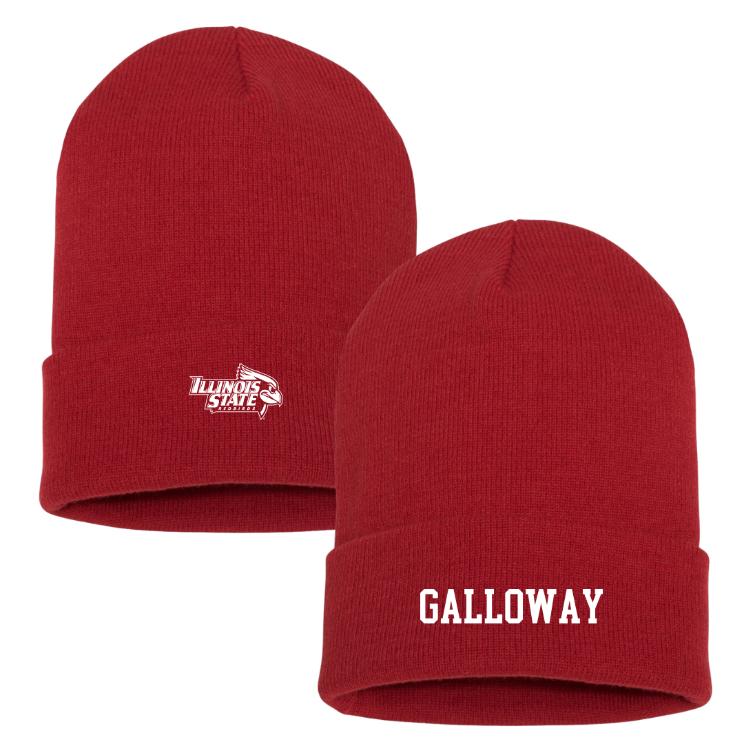Illinois State University Football Red Beanie - #90 Greg Galloway