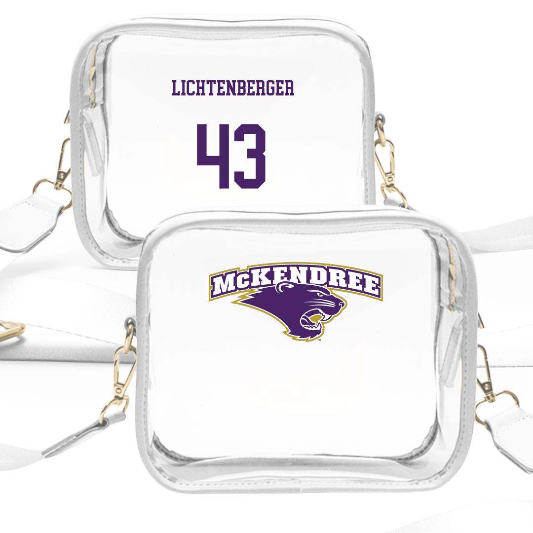 McKendree University Football White Clear Stadium Bag - #43 Ian Lichtenberger