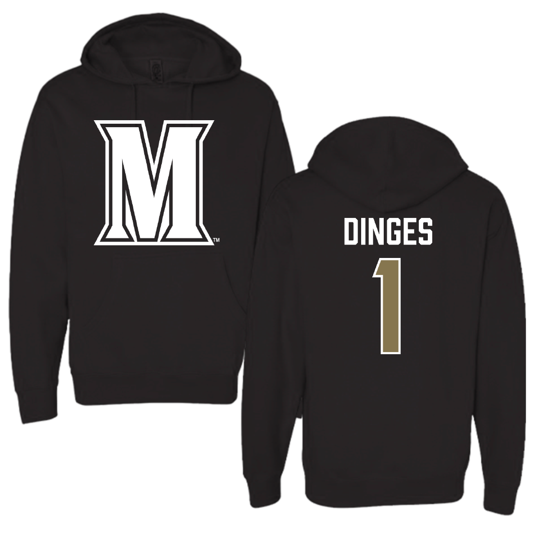 Mount St. Mary's University Softball Black Hoodie - #1 Avery Dinges