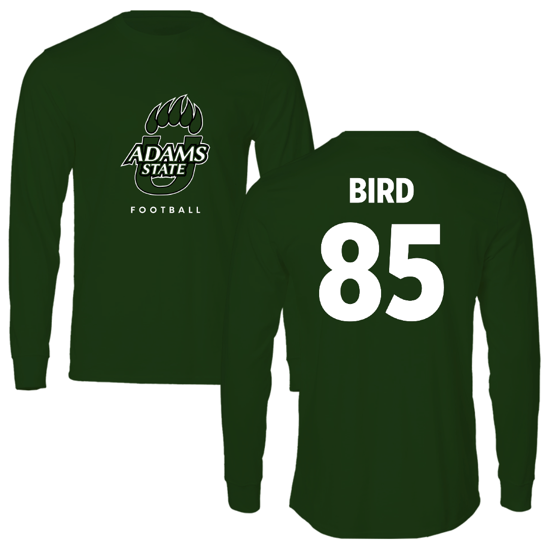 Adams State University Football Forest Green Long Sleeve - #85 Ethan Bird
