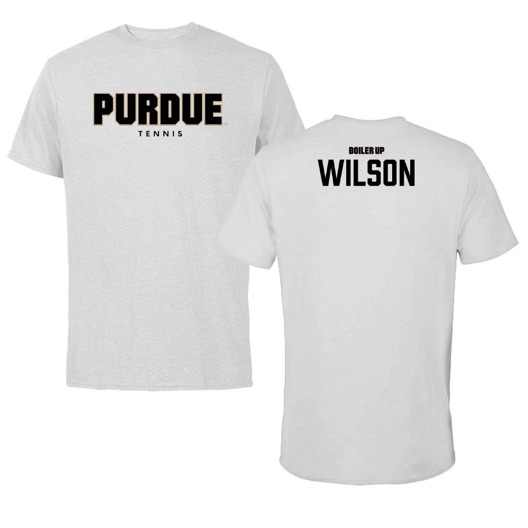 Purdue University Tennis Solid Athletic Gray Tee - Kathryn Wilson