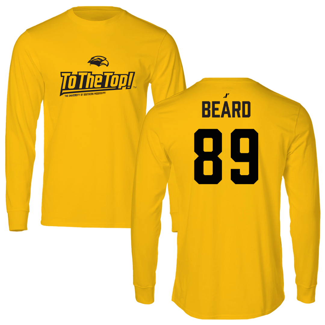 The University of Southern Mississippi Football Gold General Long Sleeve - #89 Luke Beard