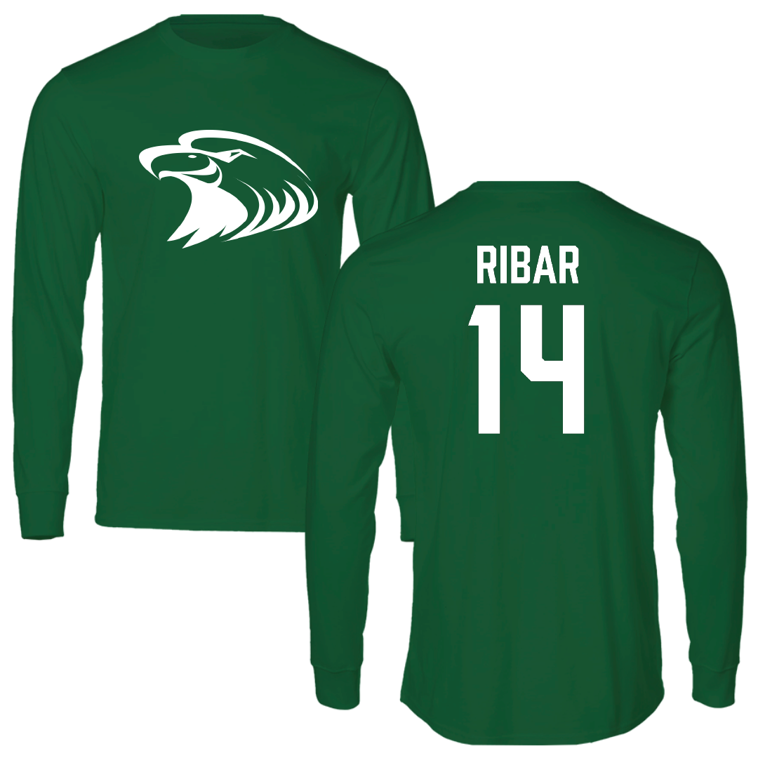 Central Methodist University Baseball Green Long Sleeve - #14 Jon Ribar