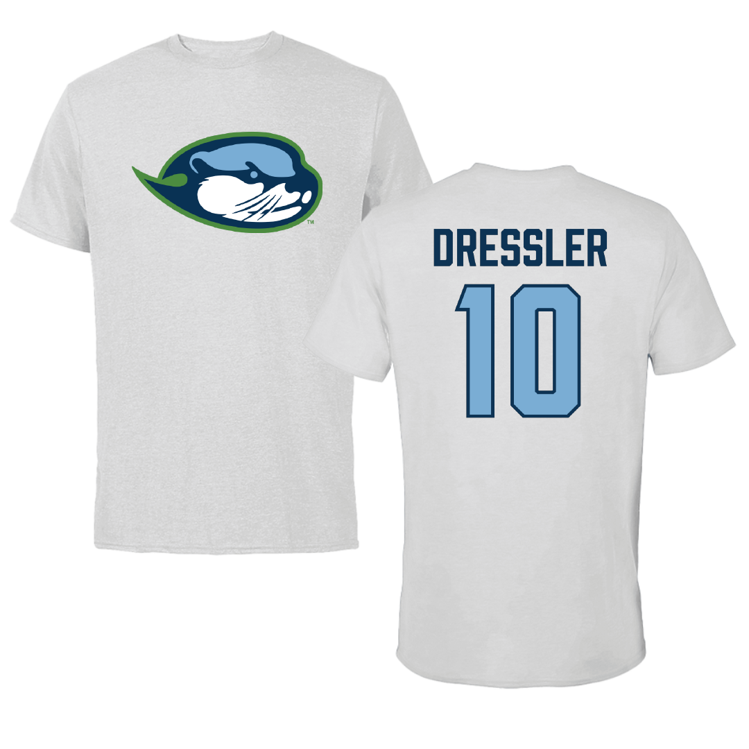 Cal State Monterey Bay Baseball Light Gray Performance Tee - #10 Jacob Dressler