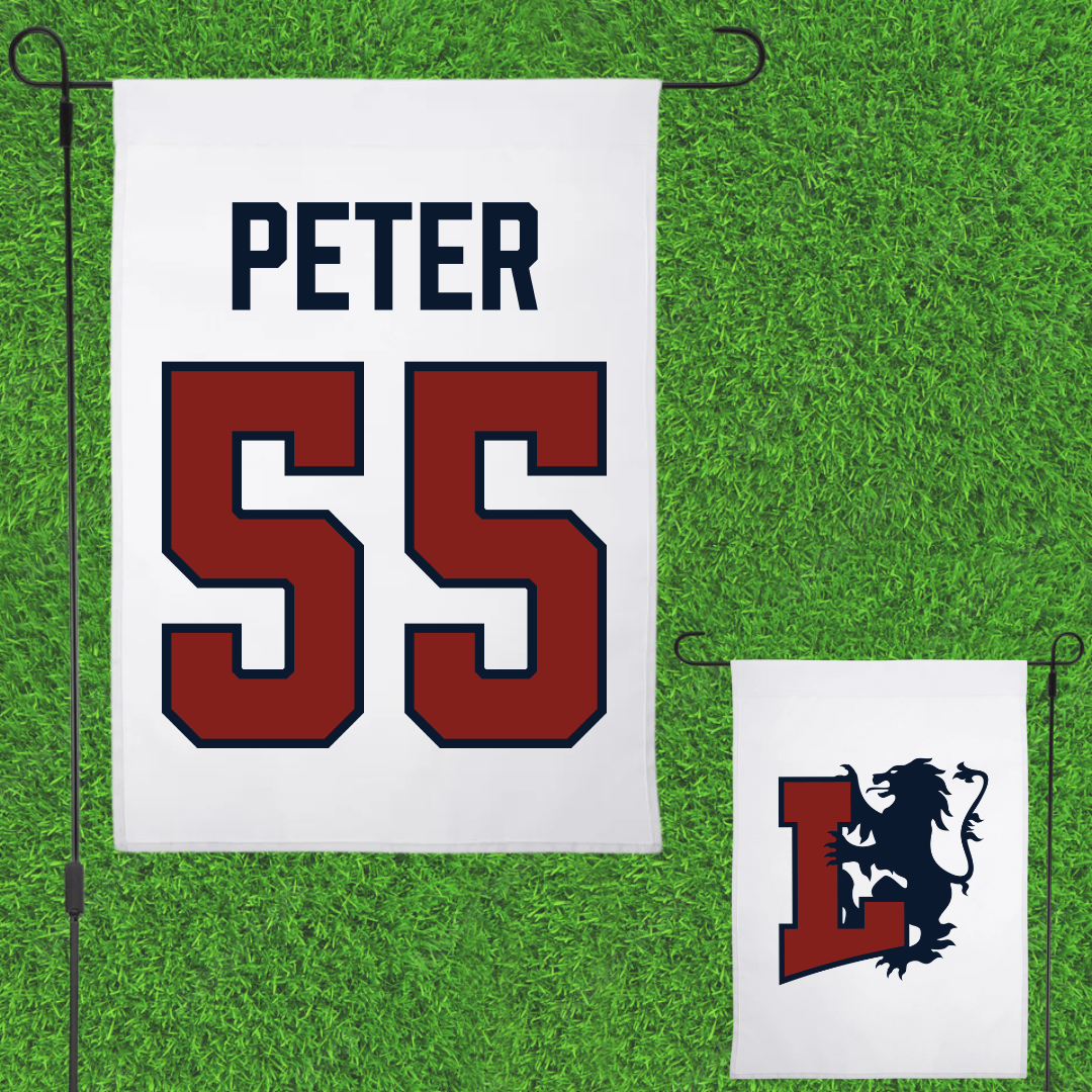 Lyon College Football White Garden Flag - #55 Jarrett Peter